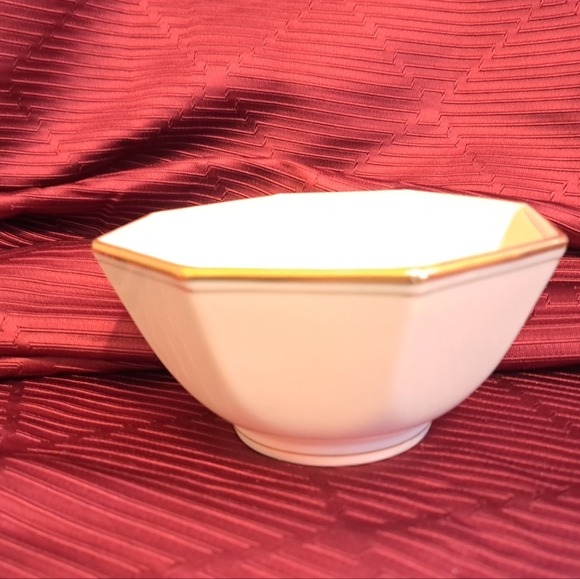Fitz & Floyd Palais Buff 5" Octagonal Vegetable Bowl 5 1/8" - China Dinnerware - Picture 3 of 5